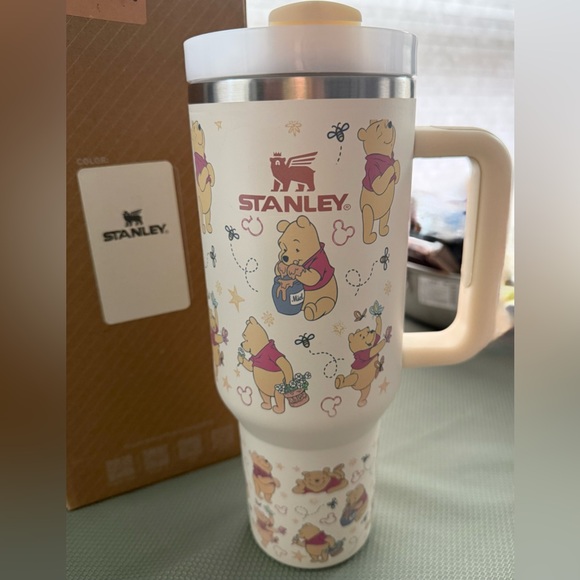 Stanley Cream Custom Travel Mug with Winnie the Pooh Print - Picture 2 of 5